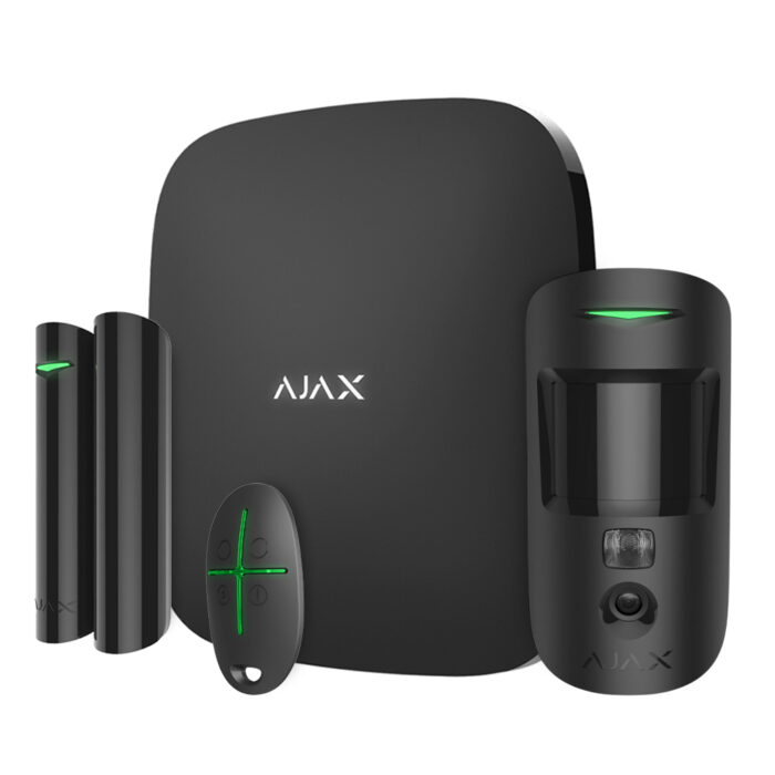Комплект бездротової сигналізації Ajax StarterKit Cam Plus HDR Black — Wi-Fi