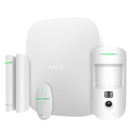 Комплект бездротової сигналізації Ajax StarterKit Cam Plus HDR White — Wi-Fi