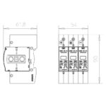 Обмежувач перенапруг OBO Bettermann Тип I+II V25-B+C 3-PH900 (5097447) - Зображення 2