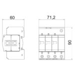 Обмежувач перенапруг OBO Bettermann Тип I+II V50-B+C 3+NPE+FS (5093662) - Зображення 2