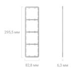Рамка Ajax Frame (4 seats) vertical для чотирьох розеток або вимикачів - Зображення 2