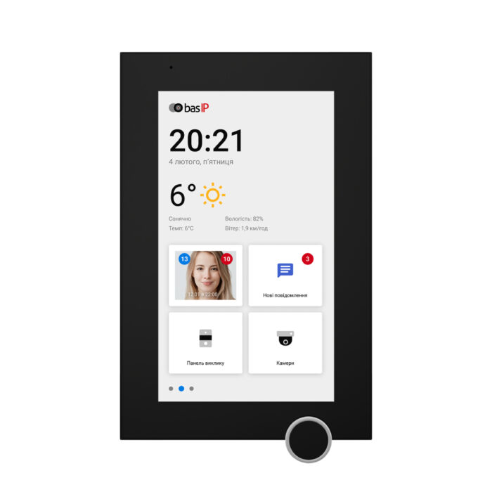 IP-відеодомофон Bas-IP AZ-07LF Android 7" Wi-Fi black з можливістю горизонтального та вертикального монтажу - Зображення 2