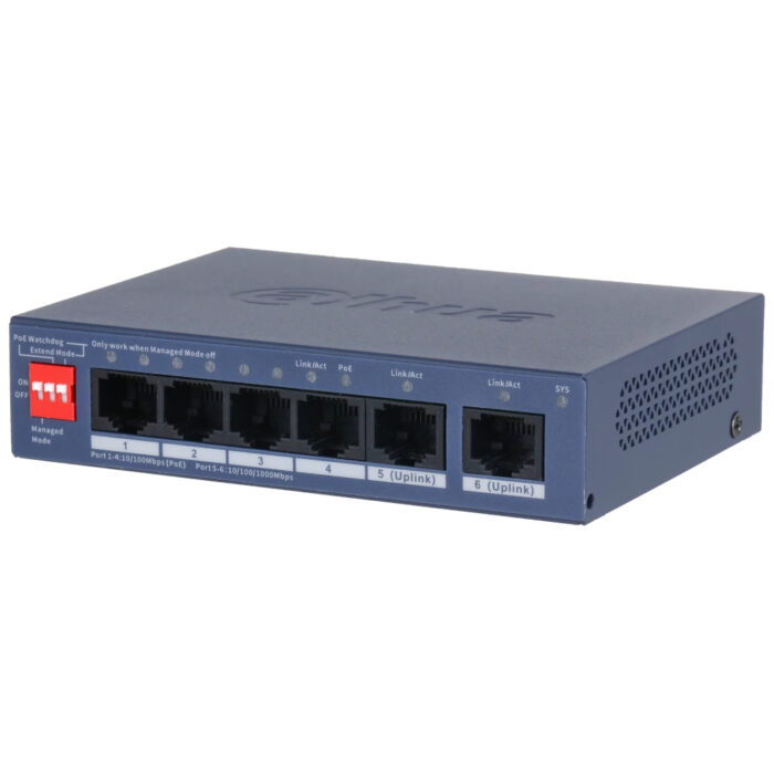 Керований PoE-комутатор Dahua DH-CS4006-4ET2GT-36 з 4 портами PoE - Зображення 2
