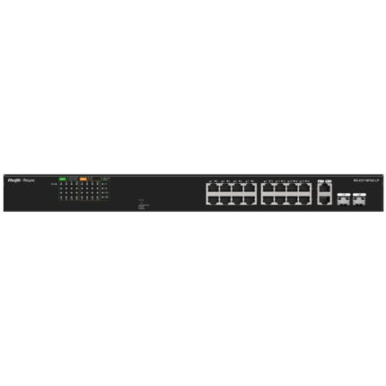 Некерований PoE-комутатор Ruijie Reyee RG-ES118FGS-LP 2 Combo гігабітні з 16 портами PoE