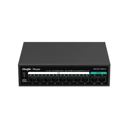Некерований PoE-комутатор Ruijie Reyee RG-ES110FG-P з 8 портами PoE