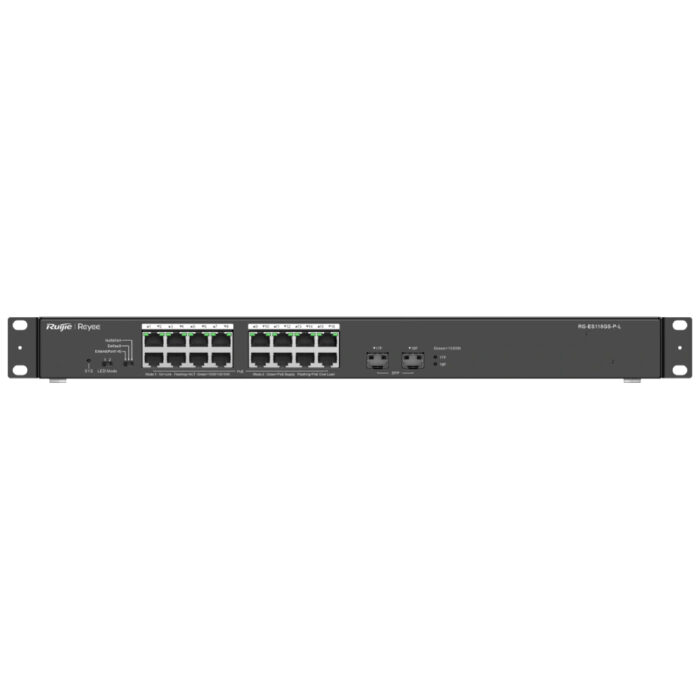 Некерований PoE-комутатор Ruijie Reyee RG-ES118GS-P-L з 16 портами PoE